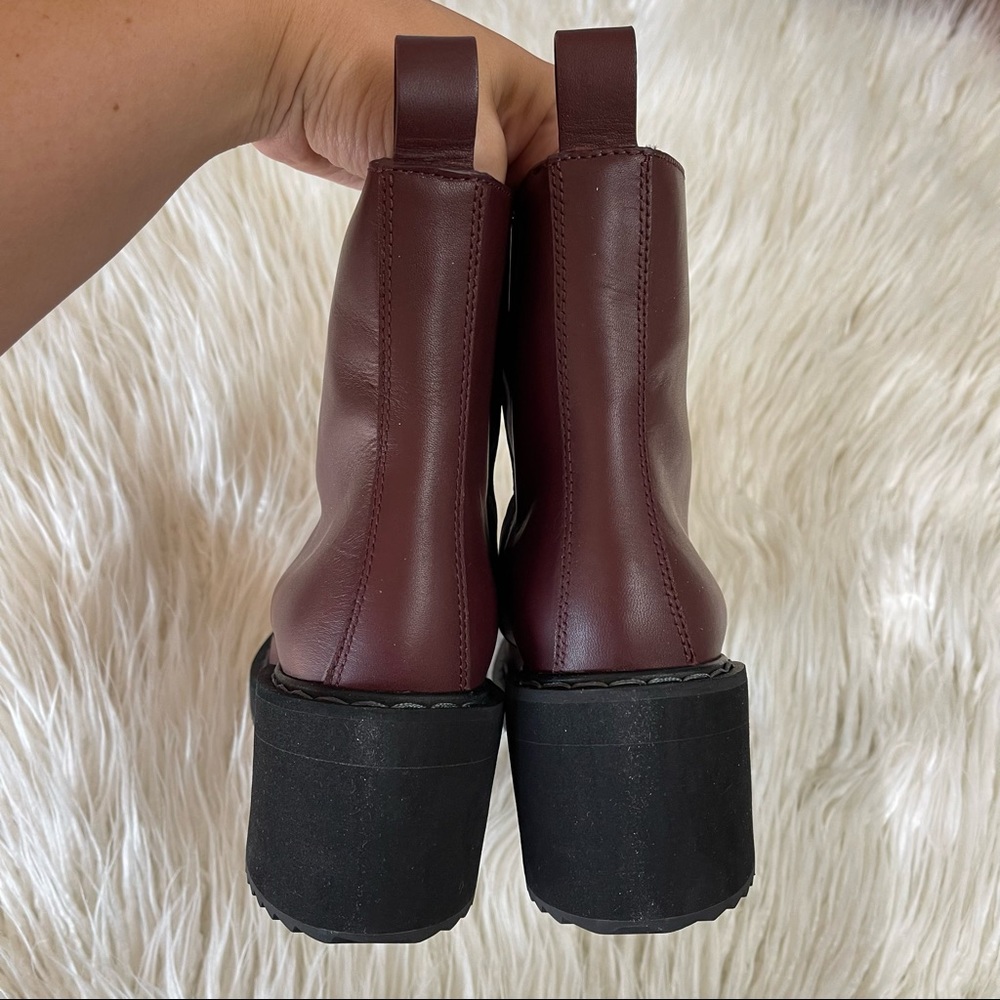 JIL SANDER Leather Chunky Platform Heel Boots Size 39 (8) NWT - Picture 5 of 8